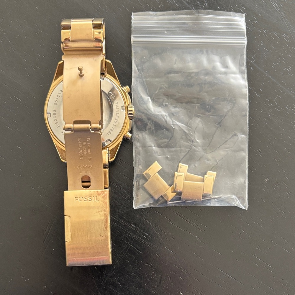 Fossil Women's Gold and Silver Watch - Picture 3 of 5
